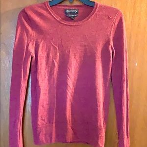 Red Sweater Blouse with Bell Sleeves